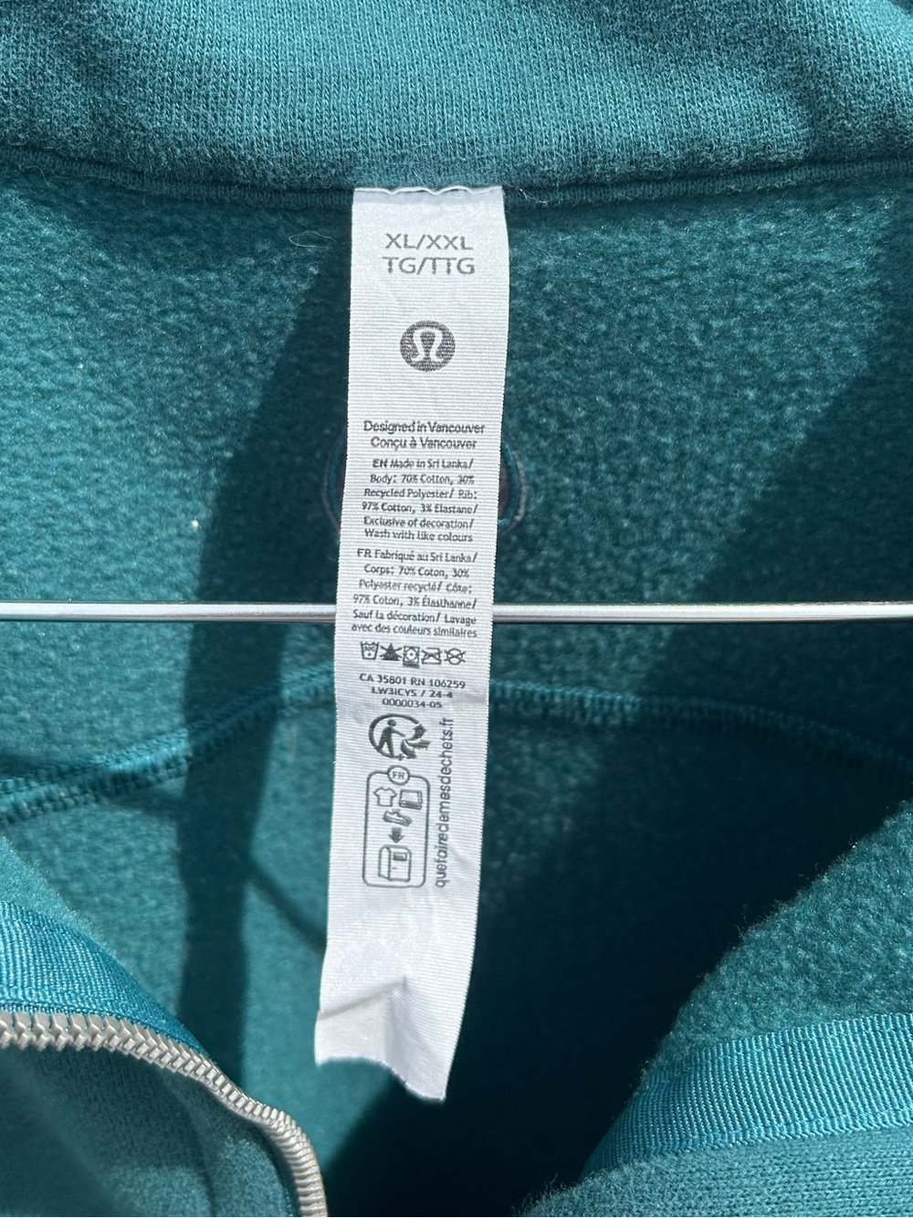 Lululemon Oversized Scuba Sweatshirt Teal XL - Picture 5 of 8
